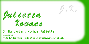 julietta kovacs business card